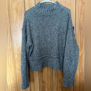Marled Charcoal Women's Cowl Neck Sweater